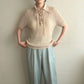 70s Lace Up Knit Top