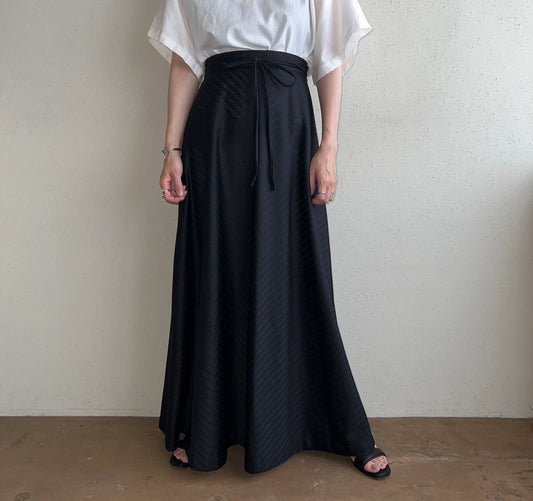 80s Black Maxi Skirt