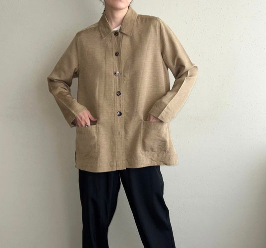 90s  Silk Shirt Jacket