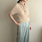 70s Lace Up Knit Top