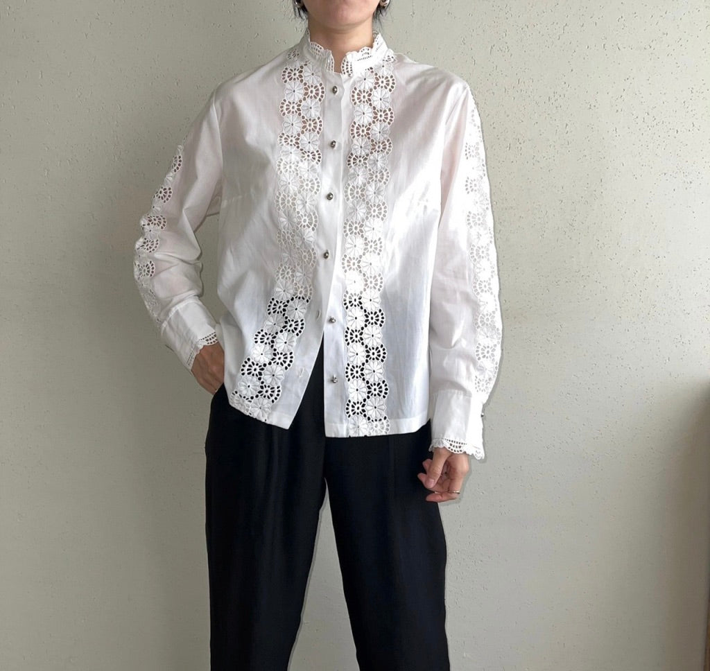 90s Lace Blouse Made in Austria