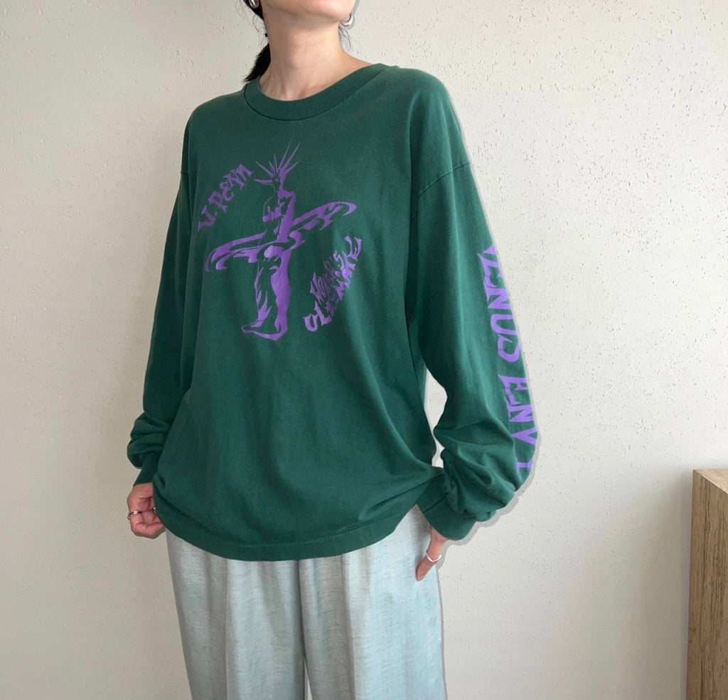90s Printed Long T-shirt Made in USA