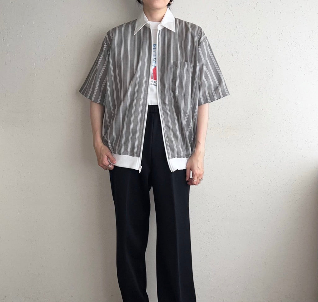 90s Striped Zip Shirt