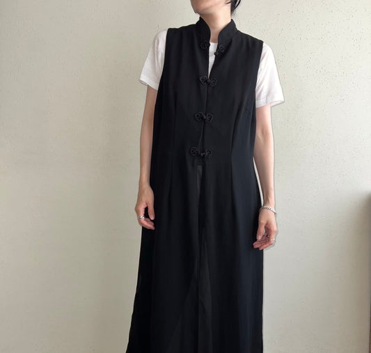 90s Asian Design Sheer Vest Made in USA