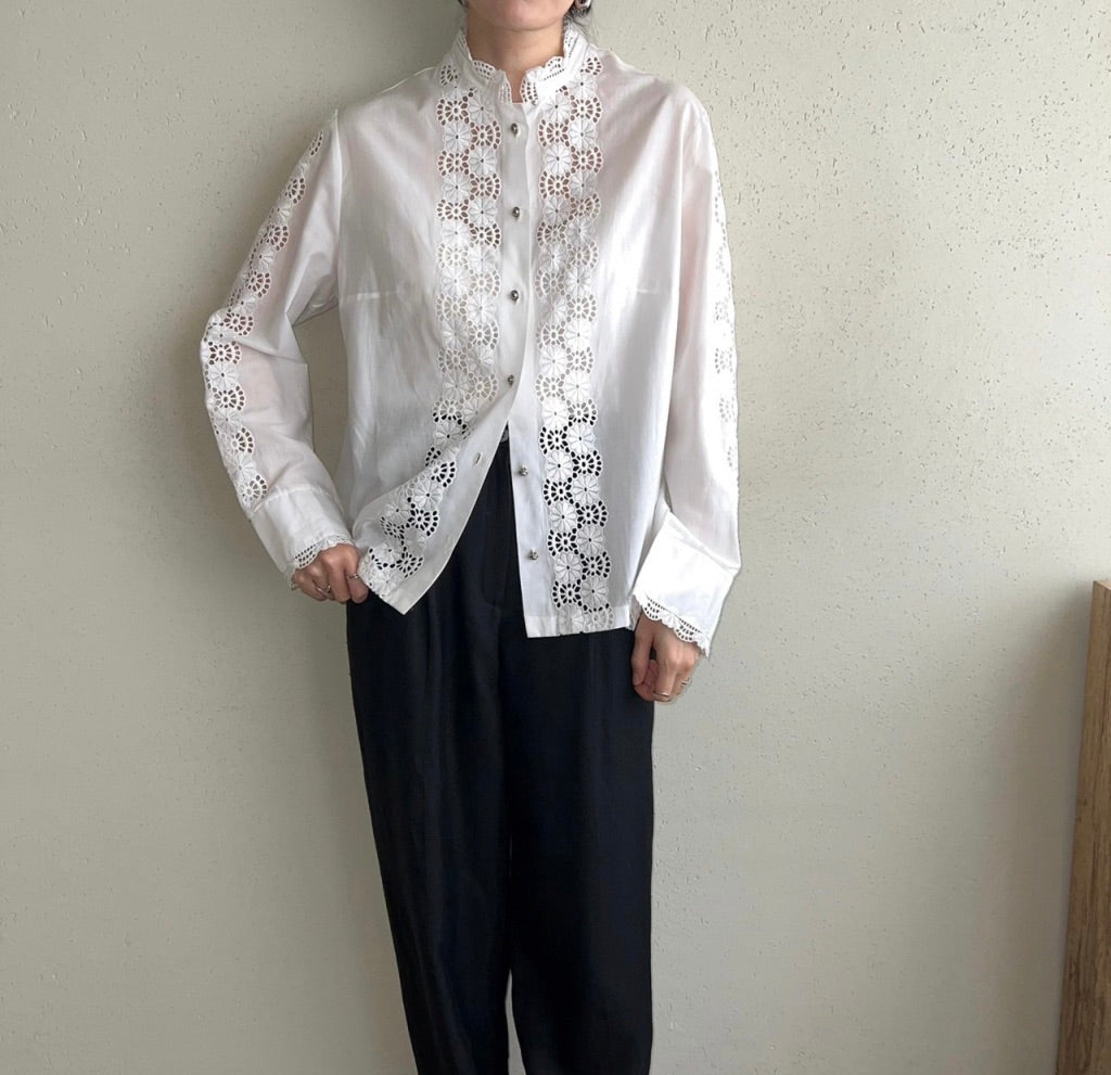 90s Lace Blouse Made in Austria