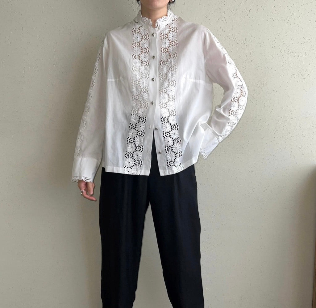 90s Lace Blouse Made in Austria