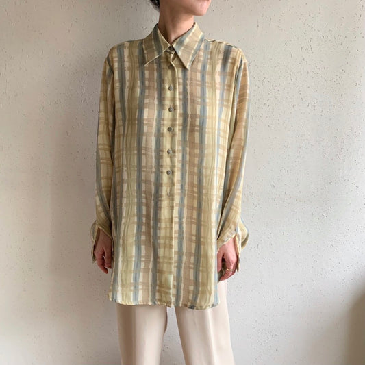 90s Printed Blouse