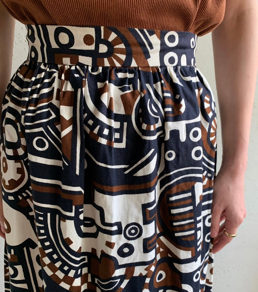 60s Print Skirt