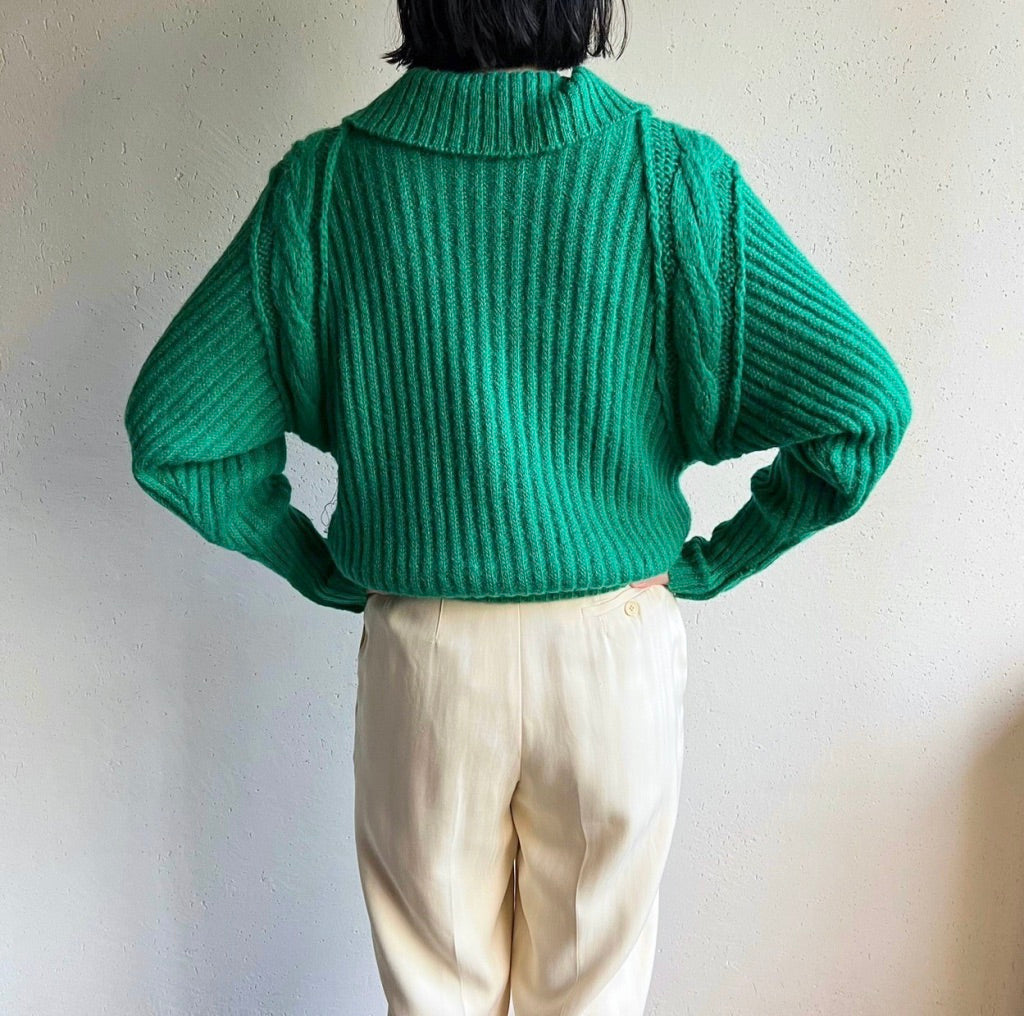 90s " RODIER PARIS " Mohair Design Knit