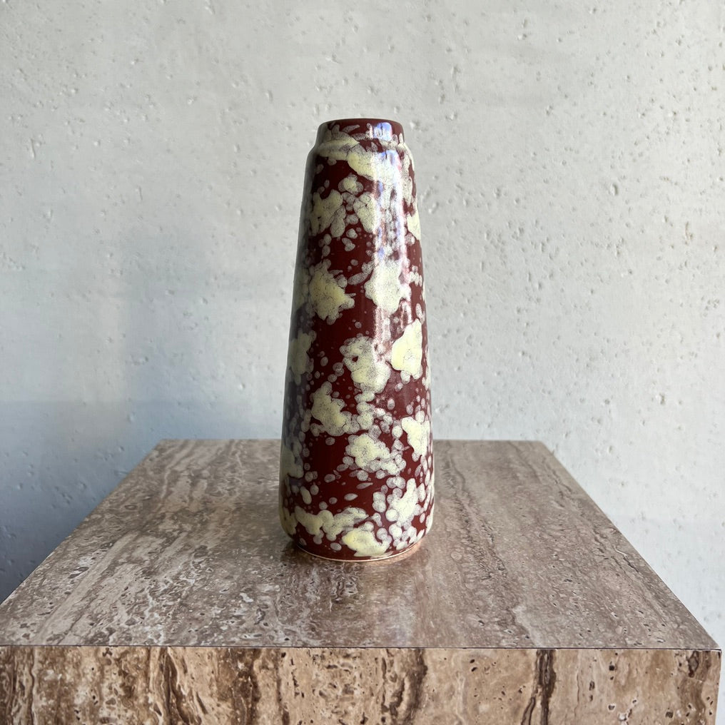 Vintage Brown x Beige Pattern Vase