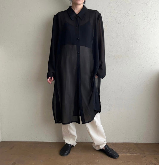 90s Long Sheer Blouse