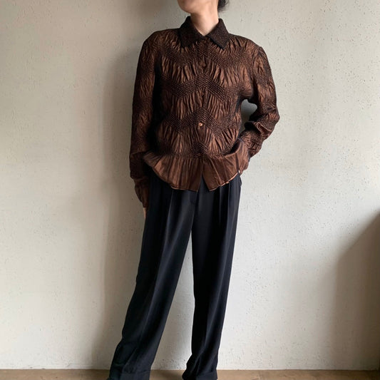 Brown Design Blouse