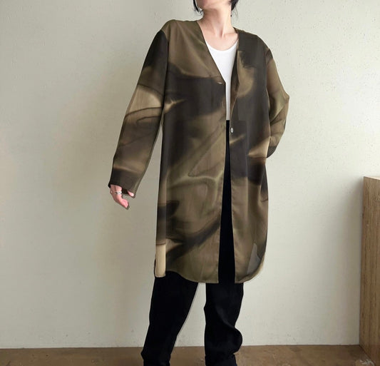 90s EURO Pattern Blouse Jacket