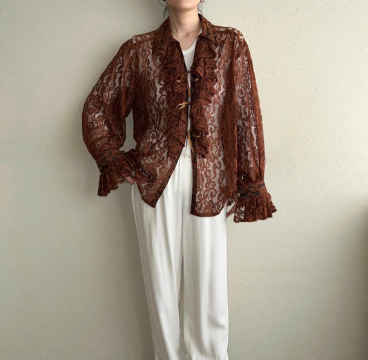 80s Lace Blouse