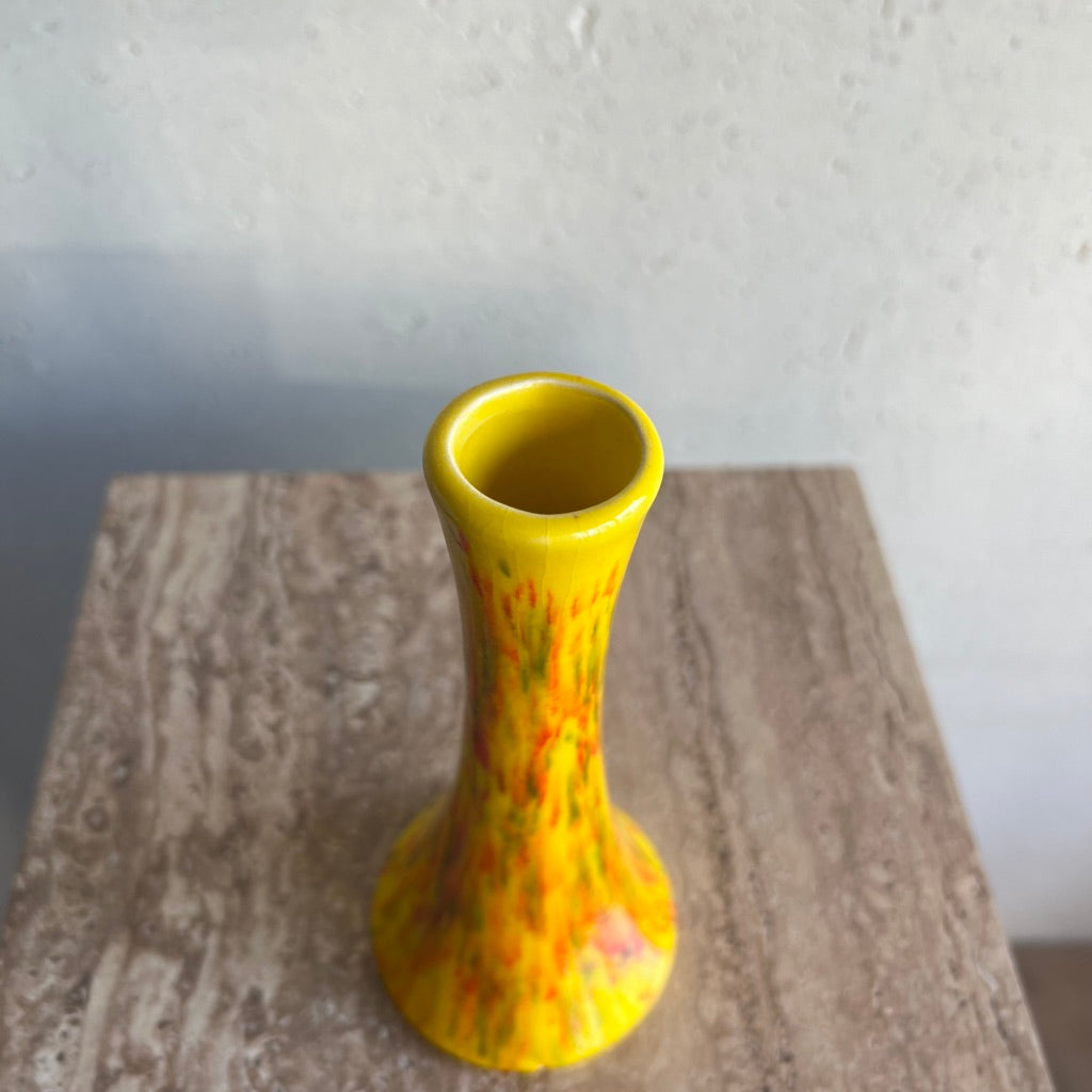Vintage Yellow Pattern Vase