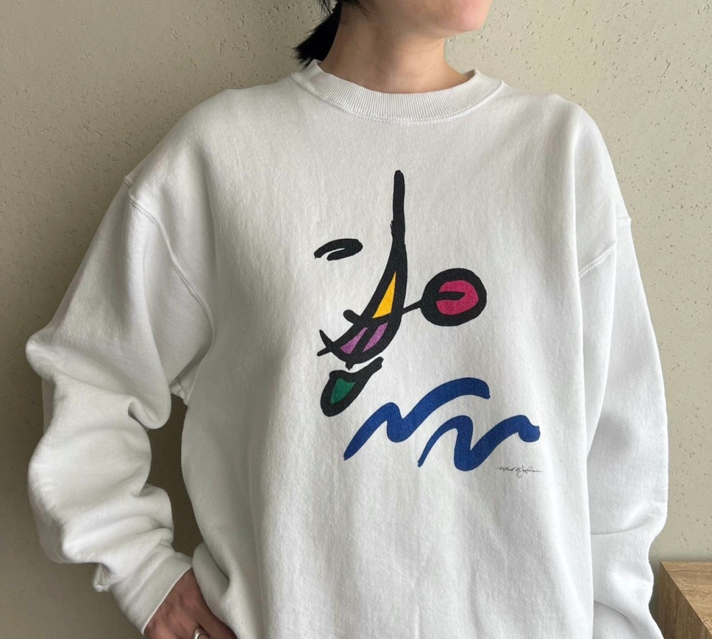80s Printed Sweater Made in USA