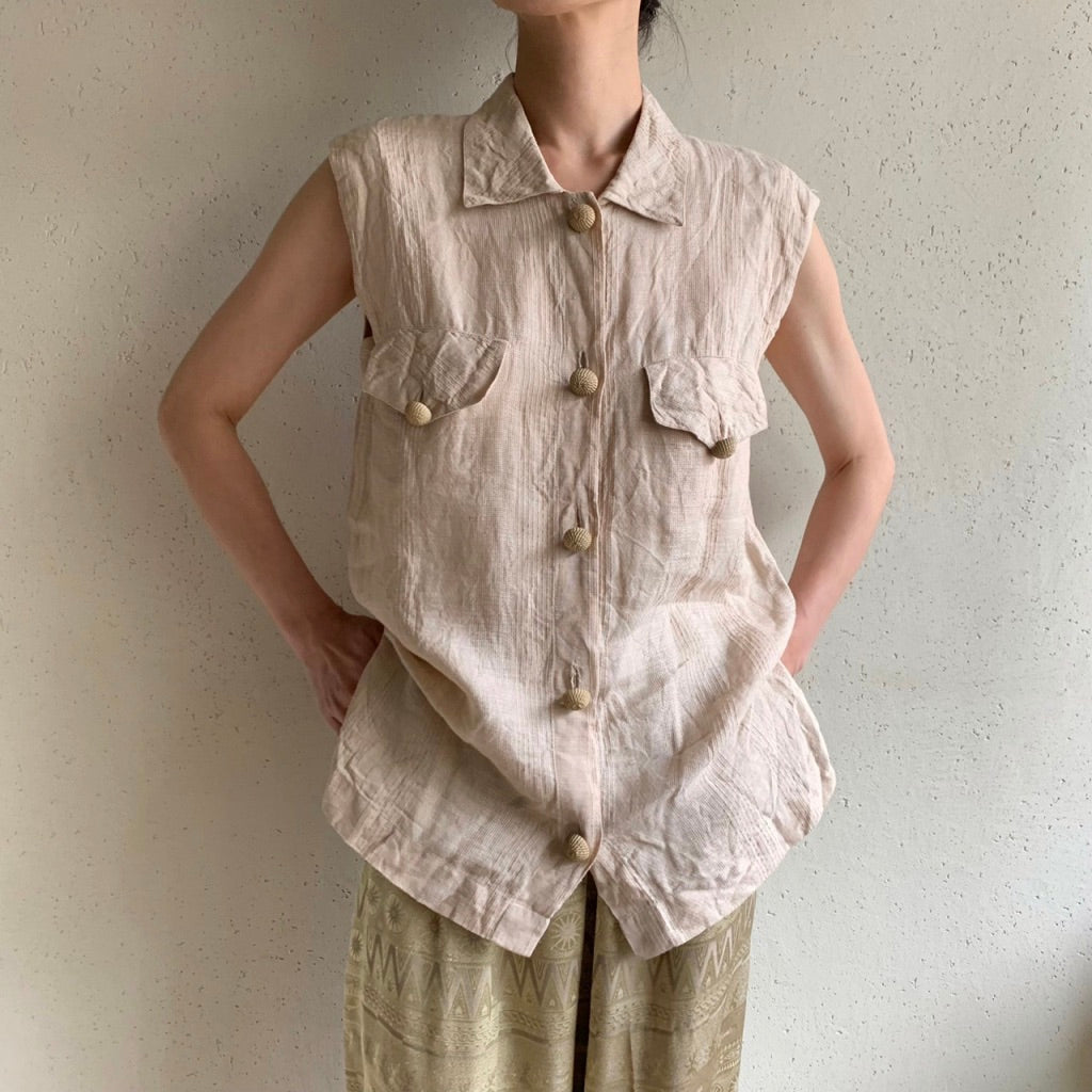 90s Sleeveless Blouse Made in Italy