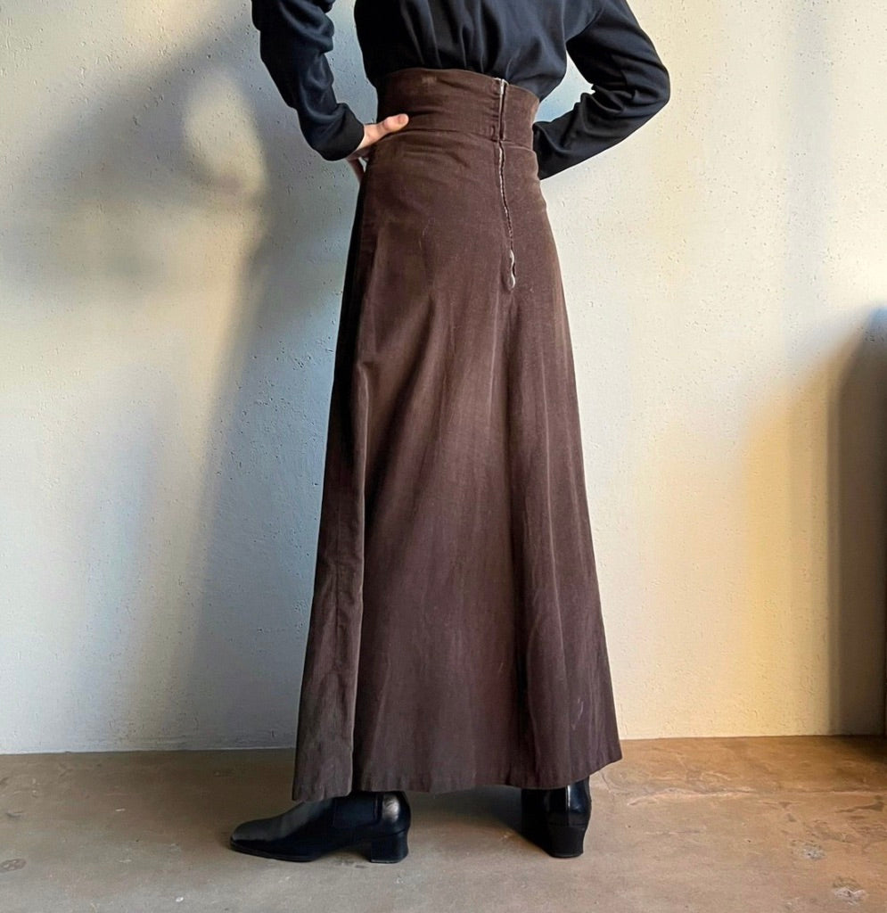 80s Corduroy Hight Waisted Skirt
