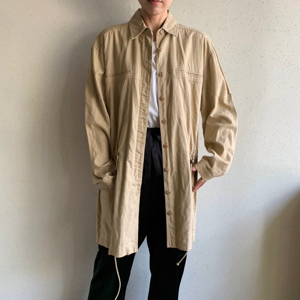 90s Linen Oversized Design Jacket