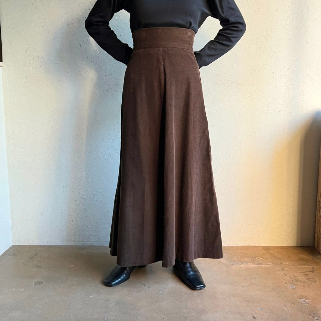 80s Corduroy Hight Waisted Skirt