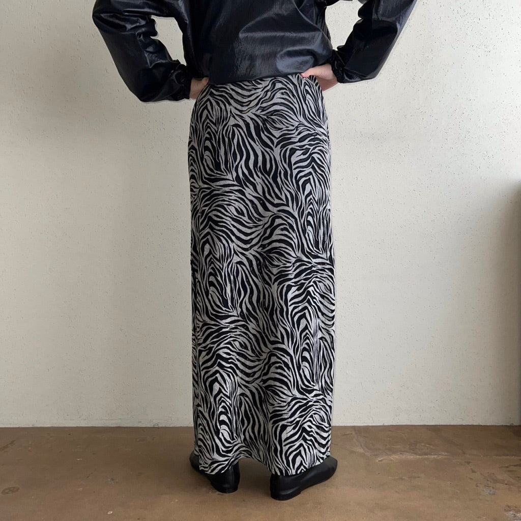 90s Zebra Pattern Skirt