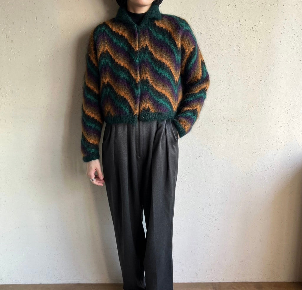 80s Pattern Knit Jacket