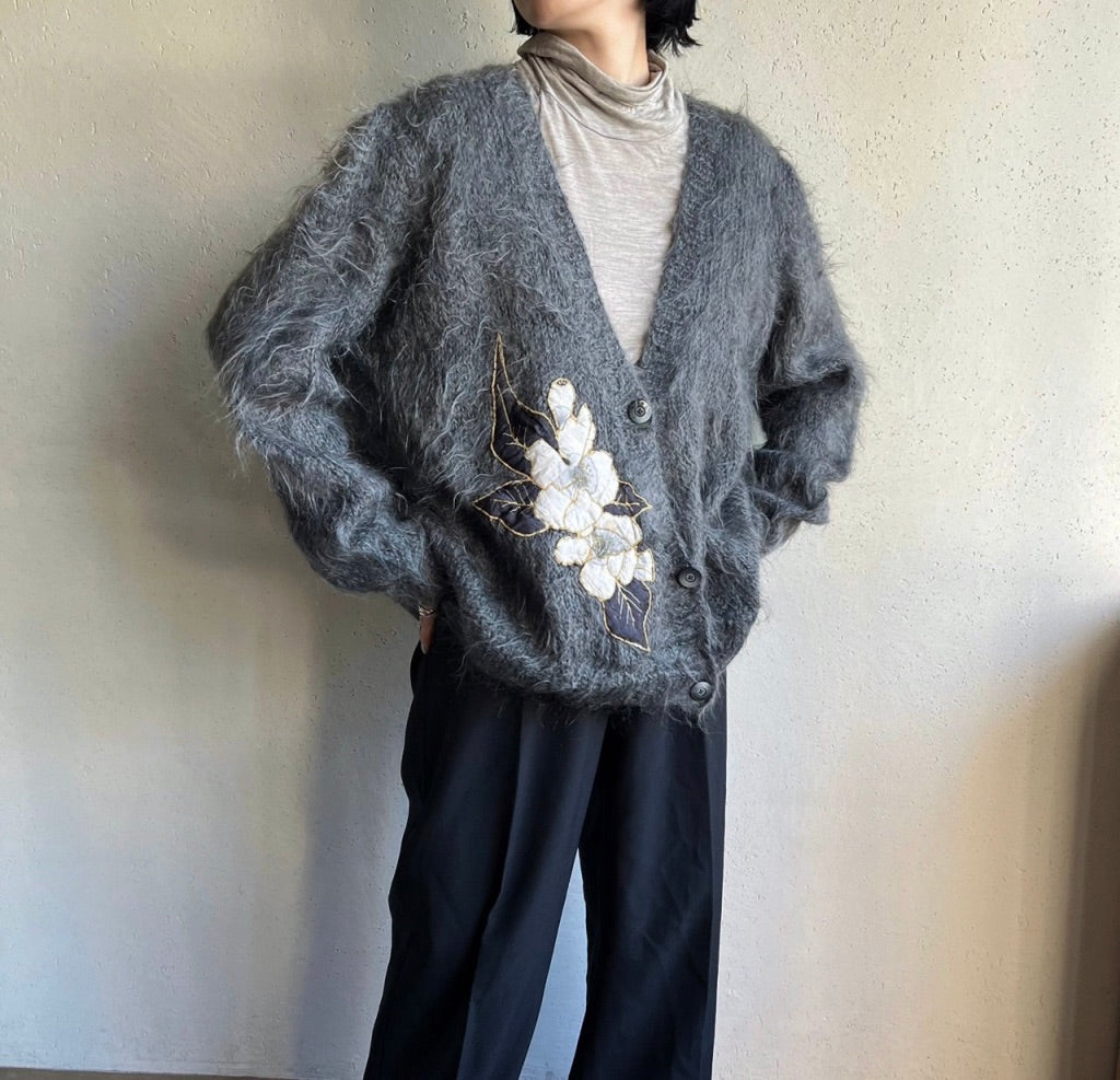 80s Knit Design Cardigan