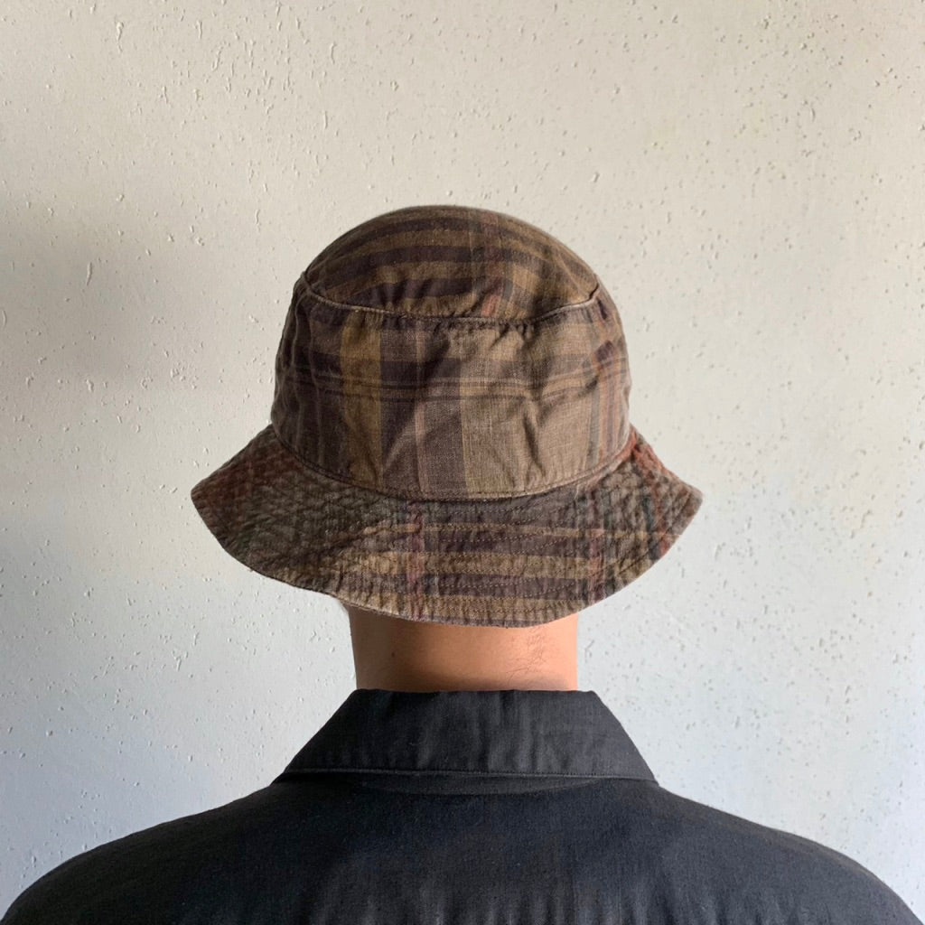 90s Ralph Lauren Plaid  Linen Hat