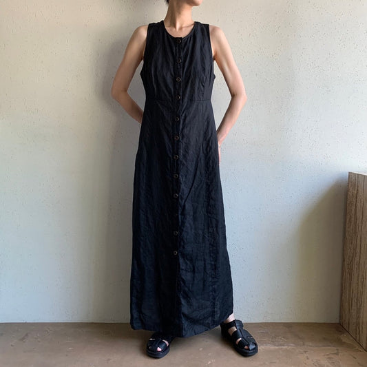 90s Cross back Linen Dress