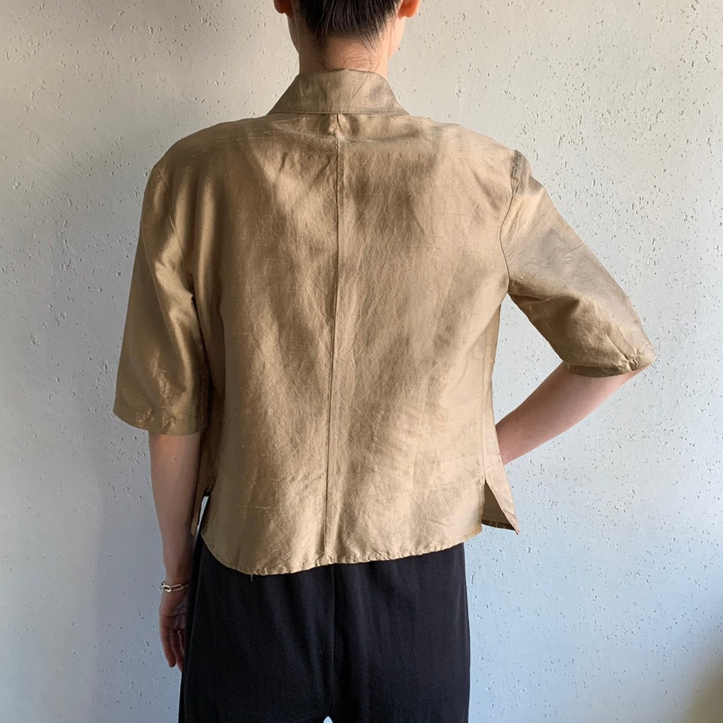 90s Silk Shirts Jacket Made in USA
