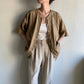80s Linen Light Jacket Blouse Made in Italy