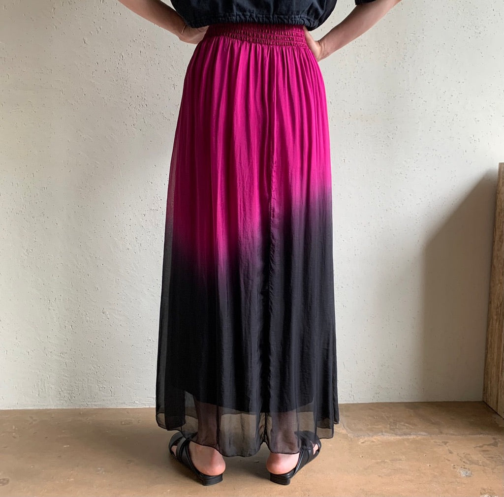 90s Gradation Silk Skirt Made in Italy