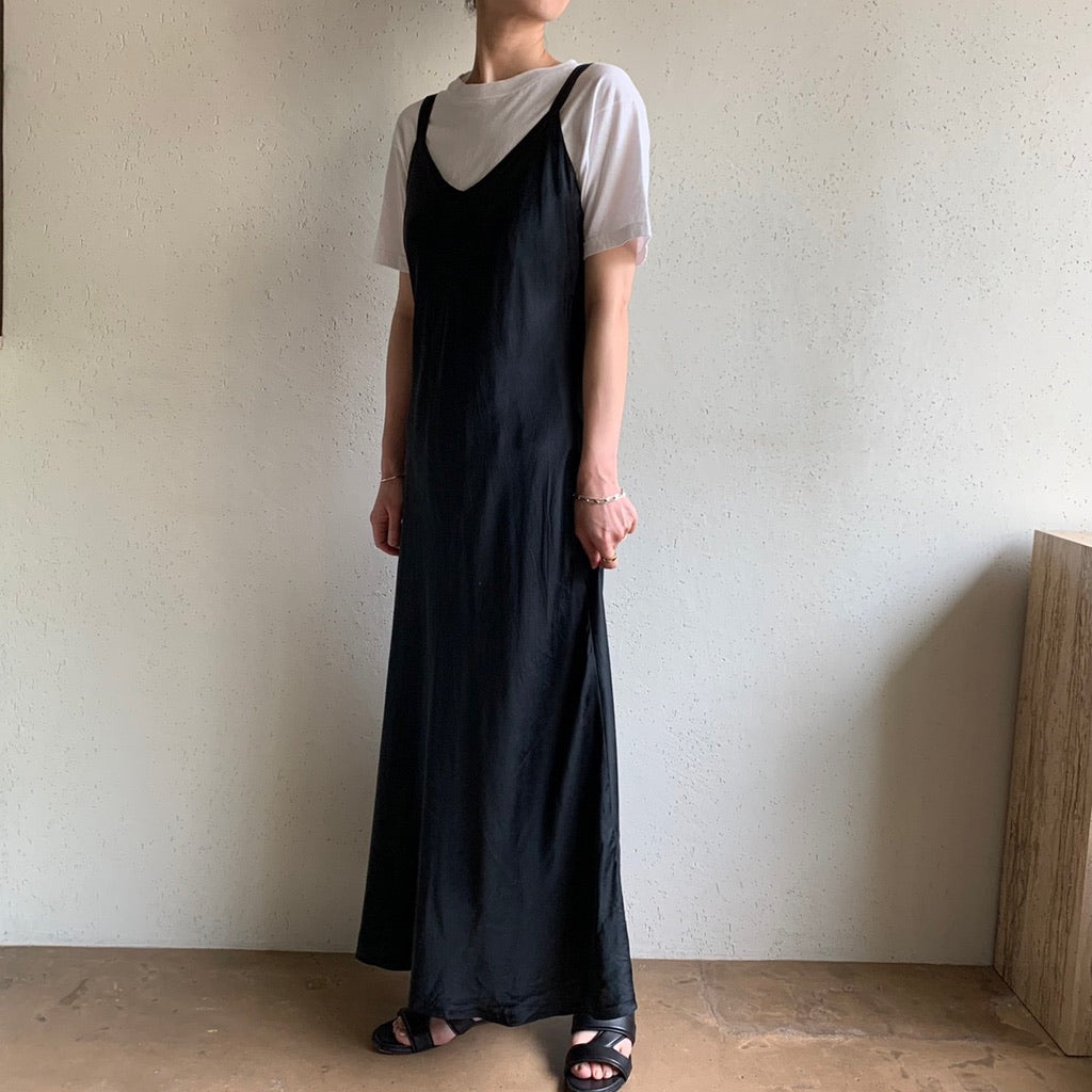 90s Black Silk Dress