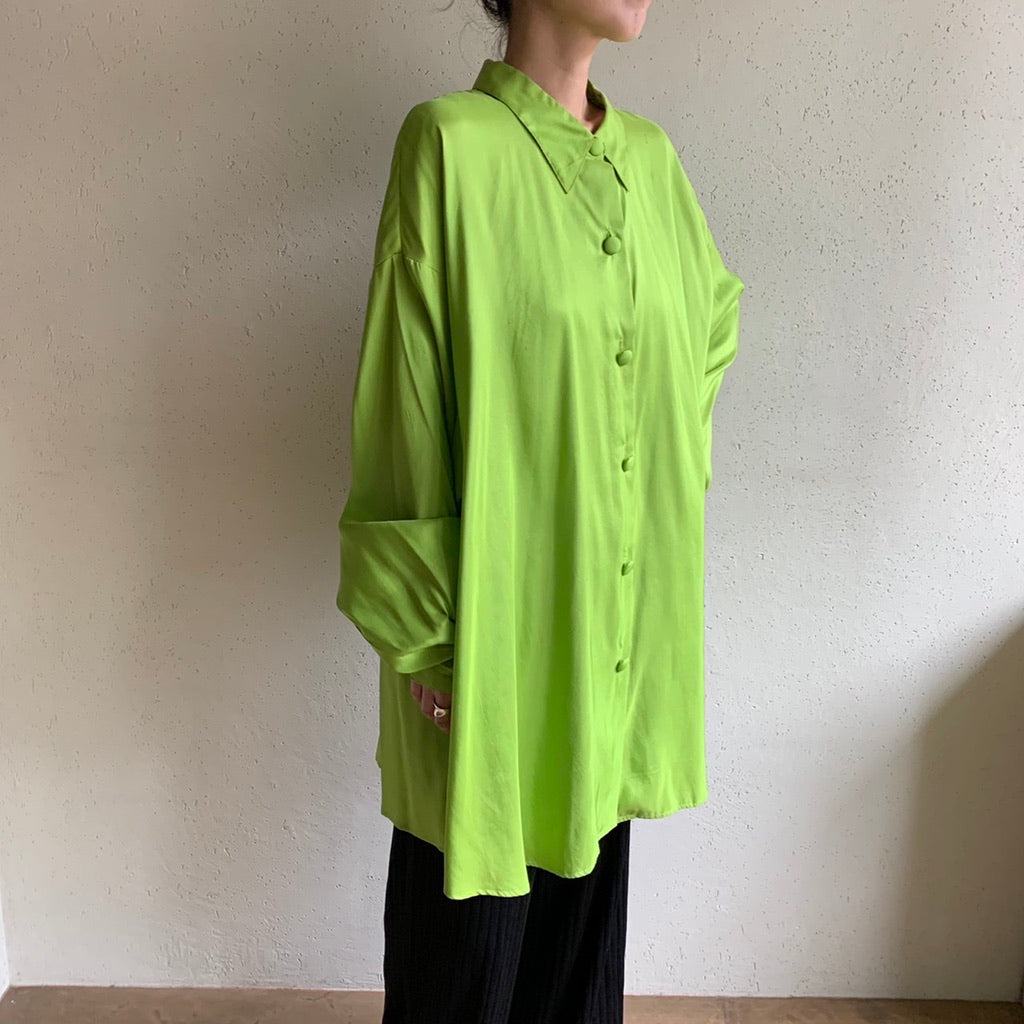 90s Silk Oversized Blouse Made in USA