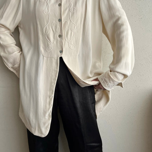 90s Design Silk Blouse
