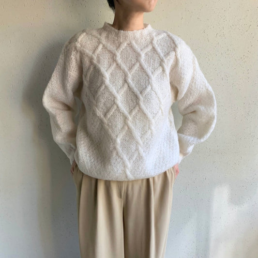80s White Knit