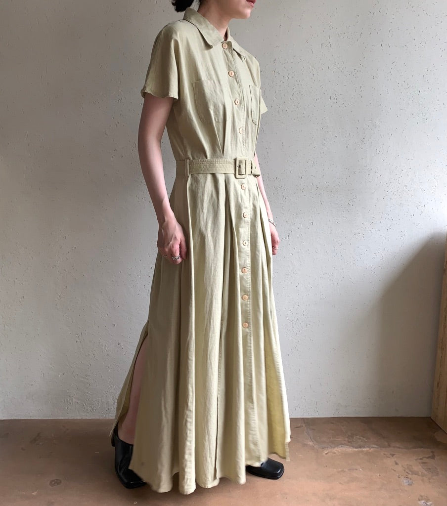 90s Linen Maxi Dress