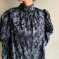 80s Pleated  Design Blouse