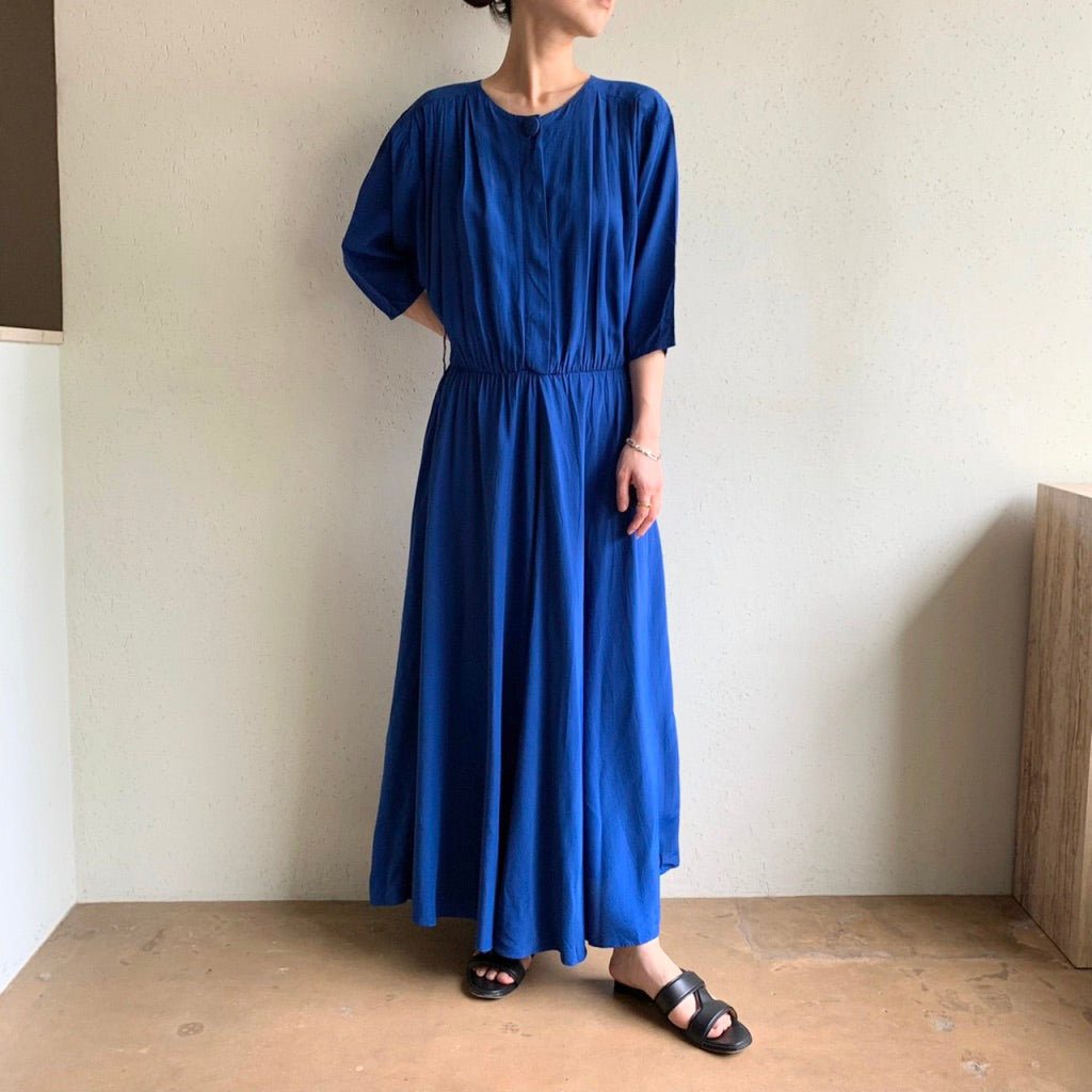80s Blue Dress Made in USA