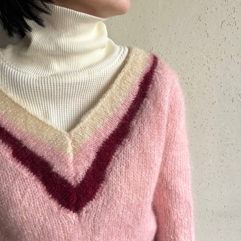 70s V-Neck  Design Knit