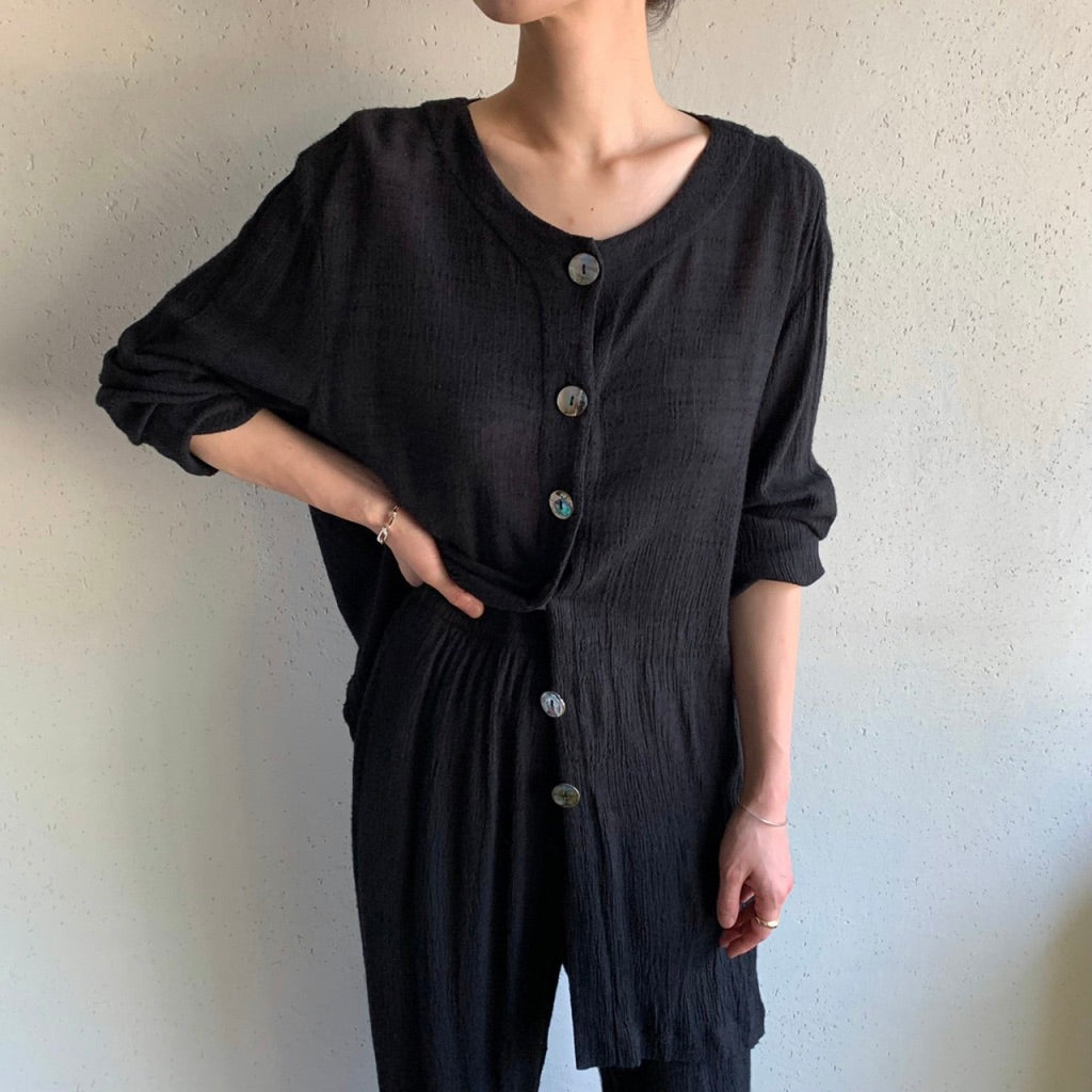 90s Black Two-Piece Made in USA