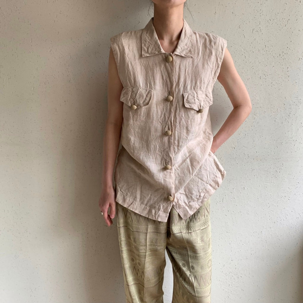 90s Sleeveless Blouse Made in Italy