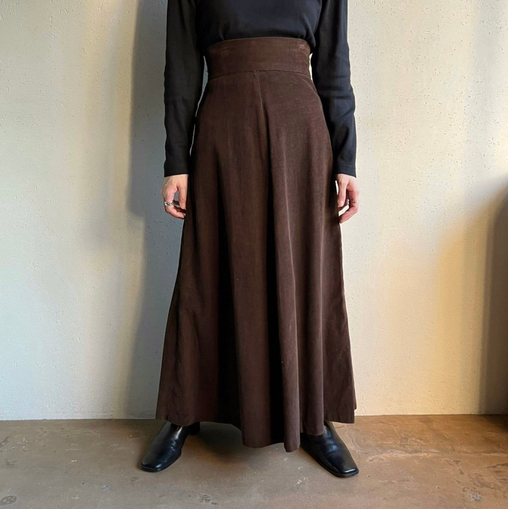 80s Corduroy Hight Waisted Skirt