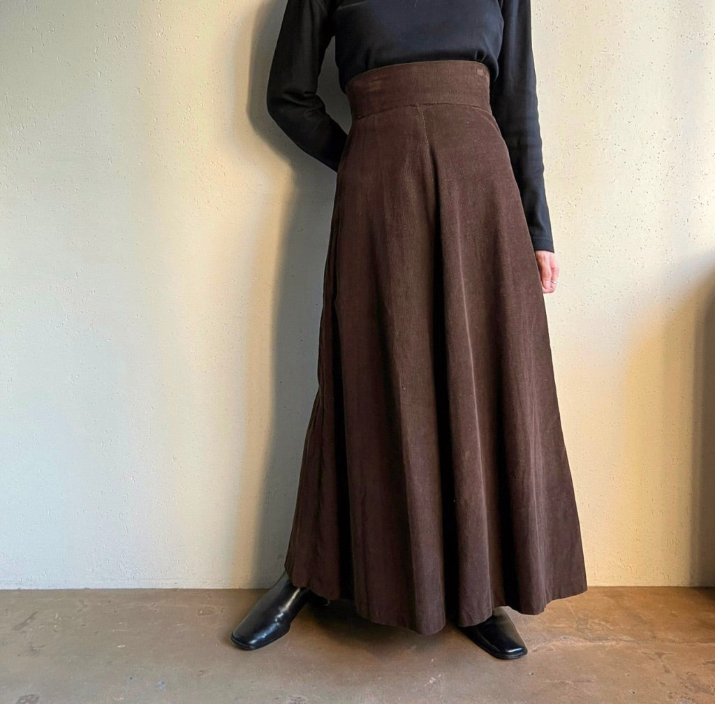 80s Corduroy Hight Waisted Skirt