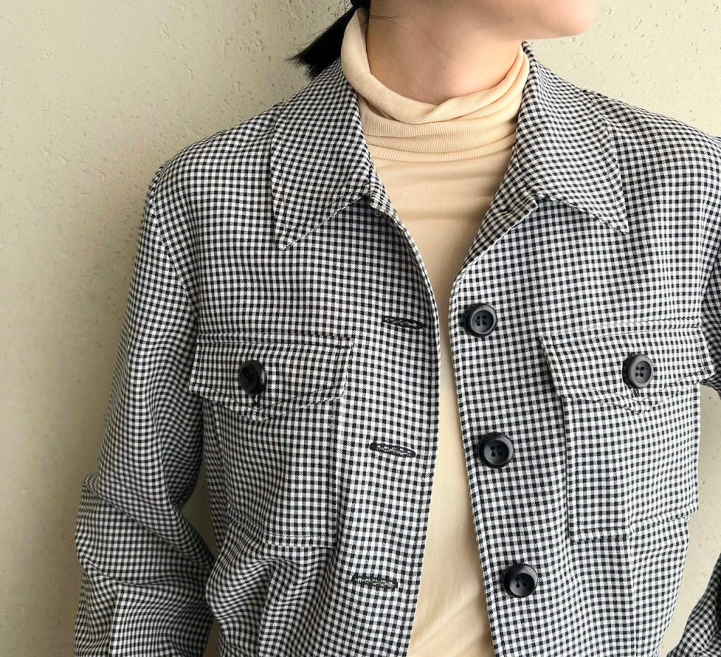 90s Plaid  Light Jacket  Made in USA