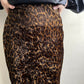 90s Leopard Print Skirt Made in USA